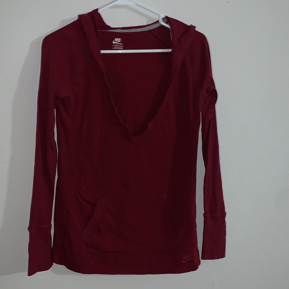 Women v neck pullover hoodie
